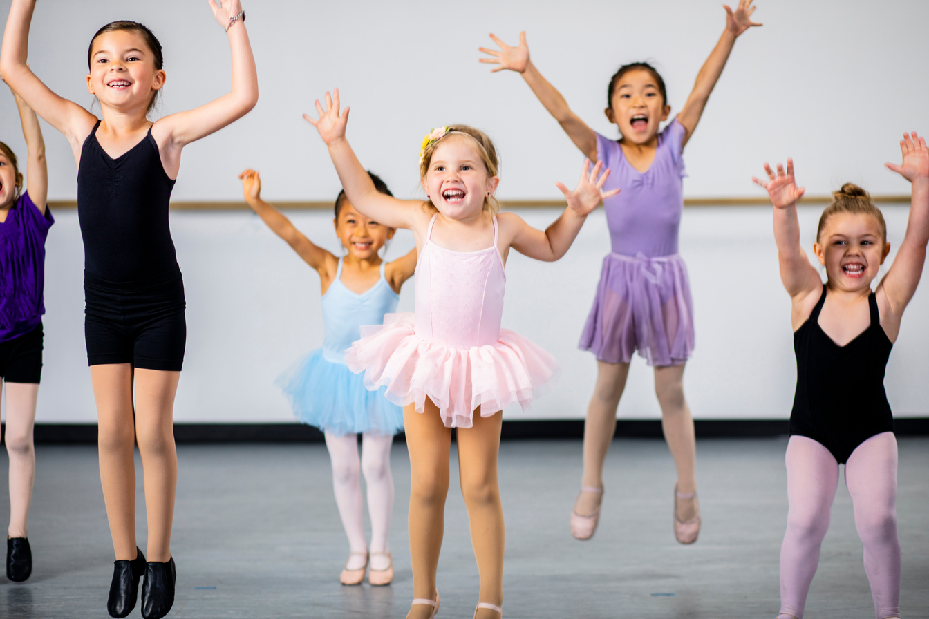 Diverse Young Students in Dance Class